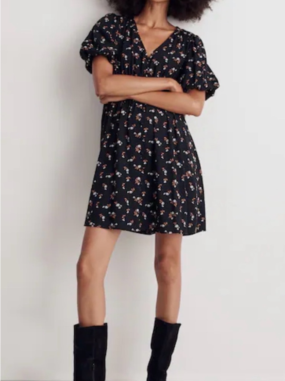 Madewell Challis Sophia Mini Dress - PXS - Woodland Floral - Picture 4 of 5